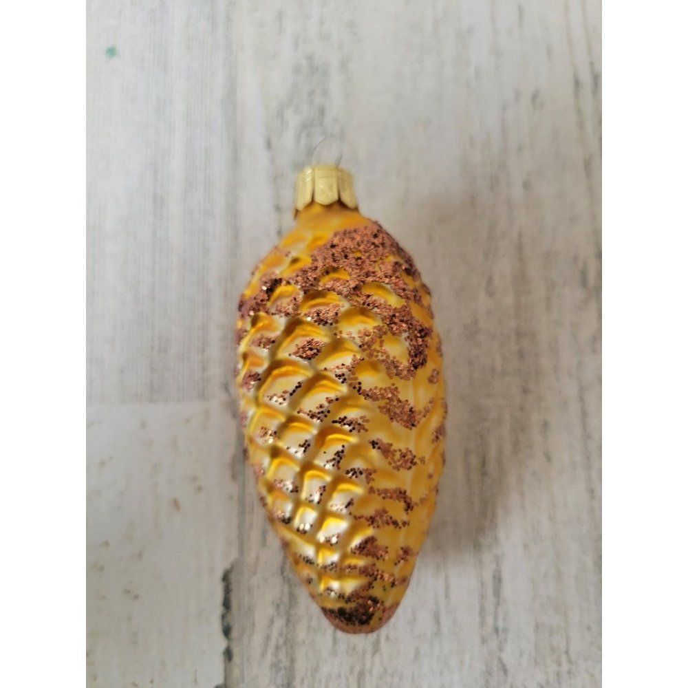 Pier 1 imports Glass gold sparkle acorn tree‎ ornament Xmas